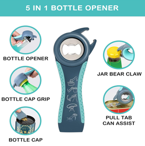Juego de 3 abridores de frascos y botellas para manos débiles, personas mayores con artritis, abridor de latas multifunción 5 en 1, juego de herramientas de cocina - Product Image 6