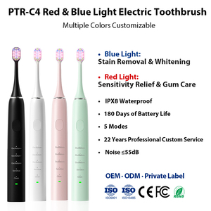 Spazzolino Elettrico Sonico LED Ricaricabile per la Cura delle Gengive Sensibili, 5 Modalità di Pulizia, Impermeabile IPX8, Batteria da 180 Giorni per Casa e Viaggio - Product Image 3