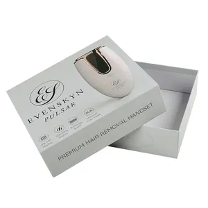 Custom logo printing beauty paper lid and base box cardboard packaging mini ipl hair removal machine gift box with EVA insert