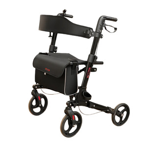 Déambulateur multifonctionnel à quatre roues en alliage d'aluminium avec siège pour personnes âgées, aide à la réadaptation, modèle « Love You Gentleman » - Product Image 1