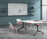 Mobilier de bureau commercial moderne Table de formation Table de bureau pliante de conférence Table de formation scolaire pliable