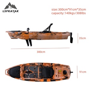 中国工場製 ペダルカヤック 釣り用電動カヤック 1人乗り 湖・川用 HDPE素材 - Product Image 3