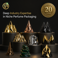 Flacon de parfum Terrain Single Pinnacle en or rose avec bouchon en alliage de zinc, bouchons et fermetures de flacons, fabrication ODM sur commande