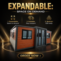 Maison conteneur de luxe personnalisée, extensible et pliable, fabriquée en Chine, 20ft 30FT 40FT, maisons préfabriquées avec chambre, mini-maison pliable