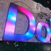 Letrero Luminoso Personalizado de Acrílico Líquido Iluminado en 3D RGB a Todo Color con Logotipo LED para Tienda de Juguetes o Bar