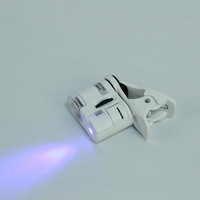 NO.9100-100x Mini Handle Magnifier With Illuminated Lights Led&UV Light Portable Pocket Microscope With Phone Clip