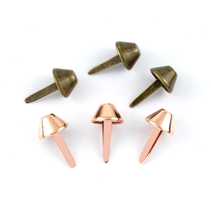Rivet conique personnalisable en laiton doré rose antique, durable - Product Image 1