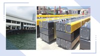 Pare-battage marin en PEHD, Mur de guidage offshore, Marqueur de navigation, Système de pare-battage Dolphin Lock Gate, 100% recyclé, Résistant aux UV, OEM ODM