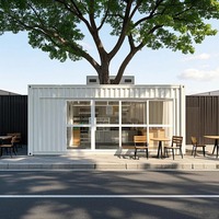 Kiosque de restauration préfabriqué 10 pieds à assemblage rapide, unité de vente alimentaire, abri de pluie pour centre commercial, panneau sandwich