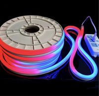 Luz LED de neón de silicona personalizada de alto brillo IP68, tira de luz RGB Flexible para pared de suelo para paisajes interiores y exteriores
