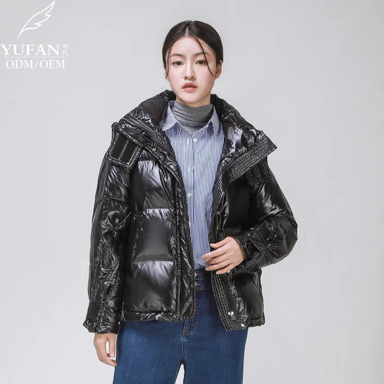 Yufan Super Light Material Coat Heated Down Winter Jacket High Quality Women's Windbreaker Coat Customize Cropped Puffer Jackets