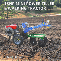 Motoculteur SX Mini 18HP 2RM à transmission par courroie, haute performance agricole, moteur Quancai, garantie 1 an, inspection vidéo