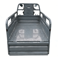 Tricycle Électrique 60V 1000W Personnalisé à 3 Roues pour Adultes, Type Camionnette Benne Basculante, avec Plateforme de Chargement pour Camping et Transport de Marchandises