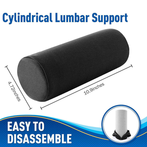 Coussin lombaire rond en mousse à mémoire de forme hypoallergénique et ventilé avec tissu rafraîchissant pour les personnes souffrant d'allergies et pour les longues périodes assises - Product Image 2