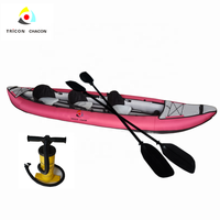 Kayak gonflable à double siège bateaux à rames kayak tandem à point de chute
