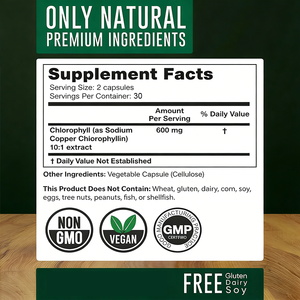 Rosebest Vente en gros Personnalisée Haute Puissance Végétalienne Biologique Pure 600mg Chlorophylle en Capsules pour Antioxydant et Système Immunitaire - Product Image 6