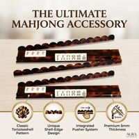 Tapis de Mahjong Pliable Moderne - Étui de Luxe Grande Capacité pour Accessoires Professionnels et Divertissement
