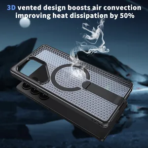 Coque Magnétique Dissipante Thermique avec Support Intégré pour Samsung Galaxy S25 S24 S23 Ultra Plus S24FE S25 Edge - Product Image 2