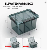 Boîte de rangement en plastique transparent AIRAJ, différents styles, articles en stock, pour fournitures artistiques, petites pièces, outils, vis.