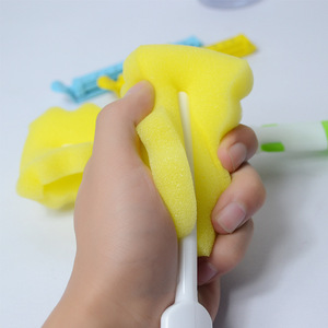 Love Cosy Detachable Sponge <b>Brush</b> Head For Baby <b>Bottle</b> Cleaning Yellow Color - Product Image 2
