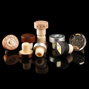 Bouchon universel en alliage de zamac de type T avec dessus en bois et bouchon en liège synthétique, étanchéité hermétique, étanche à l'eau, recyclable, pour spiritueux, liqueurs, <span class=keywords><strong>vin</strong></span> - Product Image 2