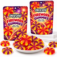 Bonbons gélifiés en forme de feux d'artifice de Pâques avec un design coloré pour la vente en gros et l'emballage sous marque privée