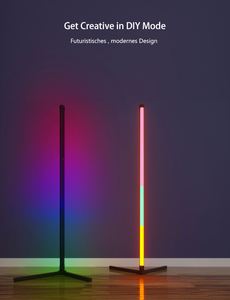 RGB Illusion Color Ambience Floor Lamp for Living Room Bedroom WIFI Wall Lamp Music Festival Play for Night <b>Lights</b> - Product Image 3