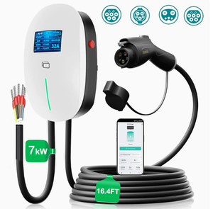 Borne de recharge murale intelligente AC 7kW 11kW 22kW pour véhicules électriques domestiques, Type 1 Type 2, avec écran LCD, pour véhicules électriques à énergie nouvelle - Product Image 5