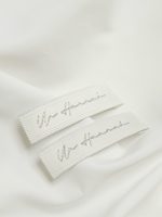 Étiquettes de col personnalisées promotionnelles de haute qualité, étiquettes tissées et cartes artisanales exquises