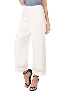 Women's Wrinkle-Resistant Casual Solid Color Loose Wide Leg Pants <strong>Pull</strong> <strong>on</strong> Pants <strong>Lady</strong> <strong>Trouser</strong> - Product Image 4