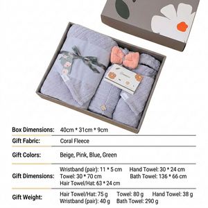 Juego de Toallas de Felpa Coral 2026, Suaves, Absorbentes, Delicadas con la Piel, Ecológicas, para Playa, Piscina, Viajes, Set de Regalo - Product Image 3