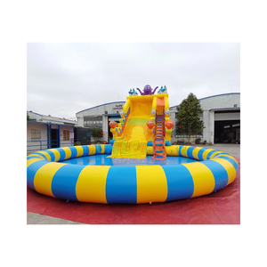 Thương Mại Trẻ Em Giải Trí Nhảy Waterslide Thoát Nhà Chateux Gonflables Inflatables Trượt Nước Với Hồ Bơi - Product Image 1