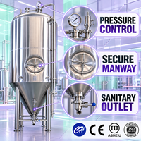 Fermenteur conique en acier inoxydable à double enveloppe, neuf, directement de l'usine, pour brasserie artisanale et production de boissons