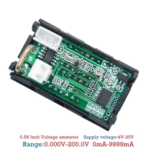 DC 0-200V 10A 0.28 "<span class=keywords><strong>Mini</strong></span> <span class=keywords><strong>LED</strong></span> dijital voltmetre ampermetre 4 haneli gerilim akım ölçer araba pil kapasitesi test cihazı - Product Image 2
