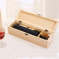 Boîte à vin de luxe rectangulaire en bois de pin, fabriquée à la main par WanuoCraft