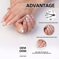 Nail art — faux ongles ronds, 24 pièces, à pression, Logo personnalisé, Design, French manucure, 24 pièces