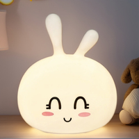 Mini veilleuse LED en silicone pour bébé, lampe de chevet USB douce pour chambre d'enfant, veilleuse Pat