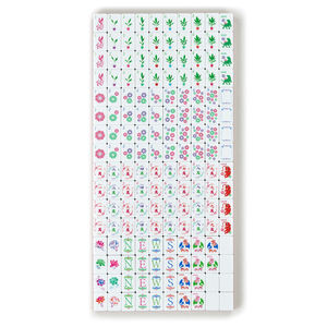 MUZHENG Oh <span class=keywords><strong>My</strong></span> Mahjong Tuiles en acrylique 160 cartes <span class=keywords><strong>Jeu</strong></span> de luxe élégant portable résistant à l'eau pour adultes <span class=keywords><strong>Jeu</strong></span> de casino américain - Product Image 2