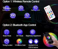 Application Nova Auto et télécommande sans fil pour voiture Neon Led Light 4 6 8 12 Pack Rgb Led Multi Color Rock Lights