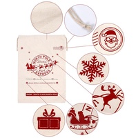 Sacs de Noël en toile de jute Ourwarm avec cordon de serrage pour cadeaux de Noël