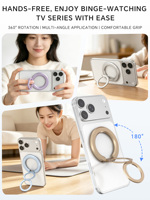 Nouveauté : Support de téléphone magnétique universel flexible à rotation 360° double face, support de téléphone magnétique pour bureau, mains libres