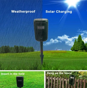 Ngoài trời mặt đất năng lượng mặt trời Powered đa chức năng cảm biến hồng ngoại trục xuất sóc Hươu răn đe năng lượng mặt trời siêu âm động vật <span class=keywords><strong>Repeller</strong></span> - Product Image 6