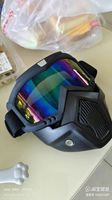 Masque de lunettes de cyclisme tactique, résistant aux UV, coupe-vent, anti-buée, détachable, réglable, CS/Paintball