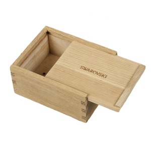 DS Wholesale Customized Small Wooden Gift Keepsake Packaging Sliding Lid Storage Wooden Box