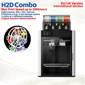 เครื่องพิมพ์สามมิติ Low Budget <span class=keywords><strong>Pro</strong></span> Maker Bamboo H2D Combo รองรับ EU UK ปลดล็อคทั่วโลก ความเร็วสูง พื้นที่พิมพ์ขนาดใหญ่ ควบคุมผ่านสมาร์ทโฟนด้วย WiFi - Product Image 1
