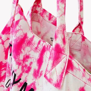 Wholesale Custom Logo grocery bag Oversized Large Capacity Tie Dye <b>Canvas</b> <b>Tote</b> Bag Reusable Shopping Bag - Product Image 3