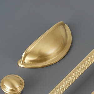 Vintage Solid <strong>Brass</strong> Shell Handles for French American Style Cabinets Wardrobes Pure <strong>Brass</strong> Retro <strong>Drawer</strong> <strong>Pulls</strong> - Product Image 2