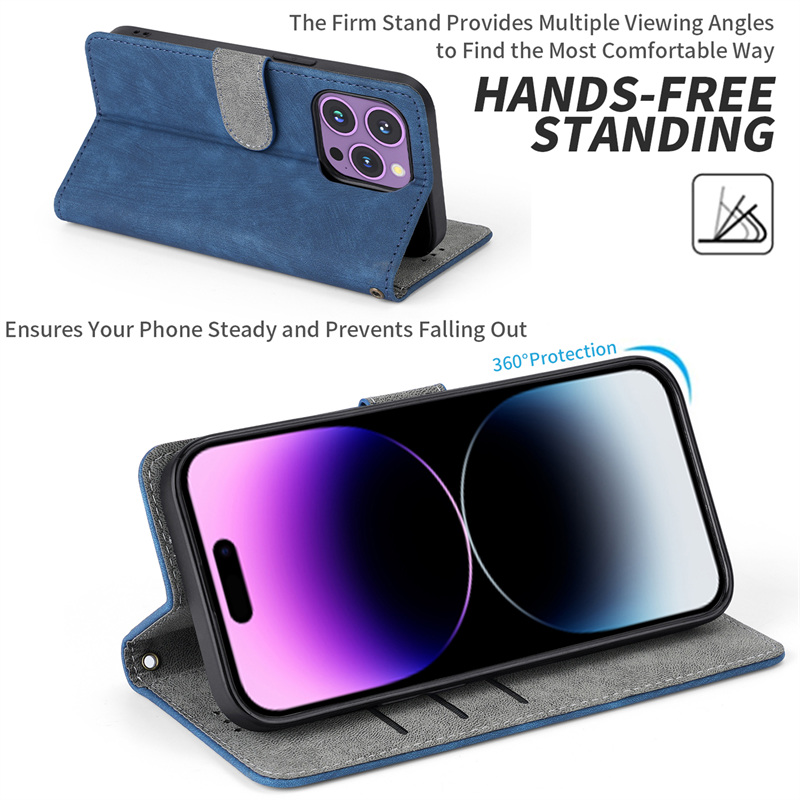 Custodia Portafoglio Con RFID E Cavalletto Per HMD Fusion 5G - Pelle PU, Copertura Magnetica, Slot Per Carte E Ricarica Wireless