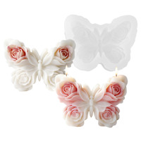 Molde de Silicona 3D de Mariposa para Velas y Jabones, No Tóxico, Apto para Lavavajillas, Manualidades de Primavera DIY