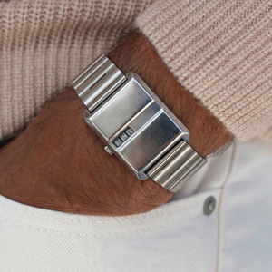 Reloj cuadrado plateado personalizable CILOA para hombre, moderno, a la moda, informal, nuevo estilo 2026, reloj de cuarzo impermeable para hombre - Product Image 4